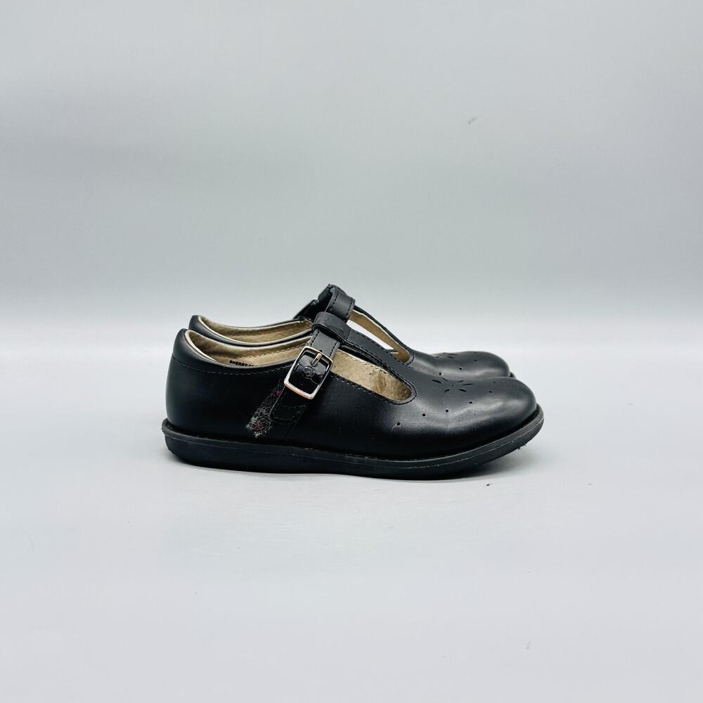 FootMates Shoes Kids Girls 12.5 Black Leather Mary Jane T Strap Dress Flats